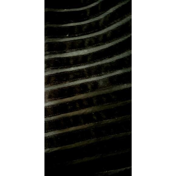 Black Velvet Burnout Corset Strapless Sweetheart Mini Striped Whimsigoth Hoco XS - Picture 8 of 8